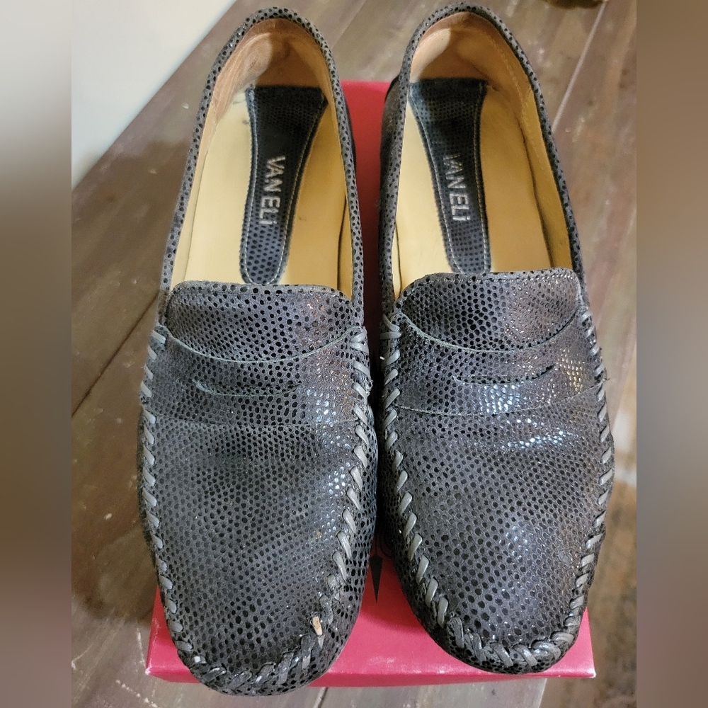 Vaneli Ranon Grey Eprint Loafers Size 8.5 N
